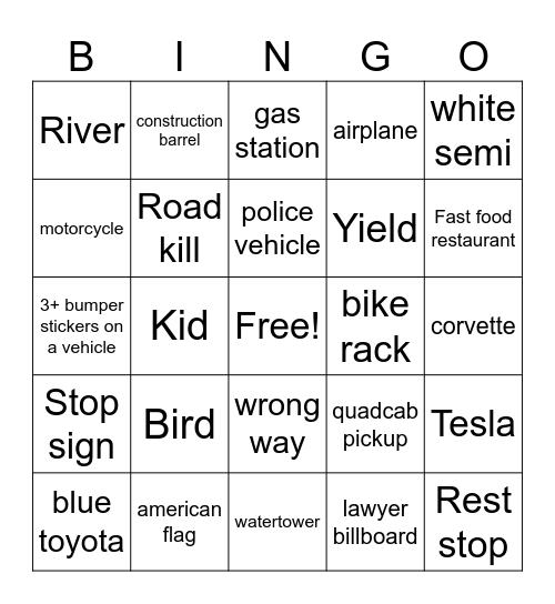 Trip to D.C. '26 Bingo Card