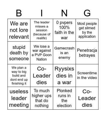 Concordia Event Bingo Card