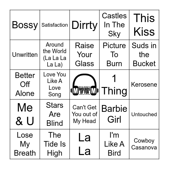 Y2K Girly Pop - 2 Bingo Card