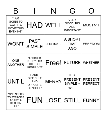 BOOK 4 REVIEW BINGO! Bingo Card