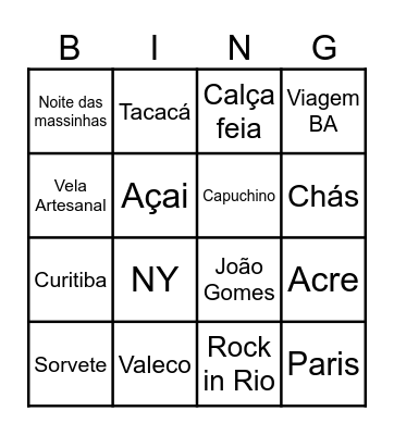 Chá Apto Novo Victor & Ale Bingo Card