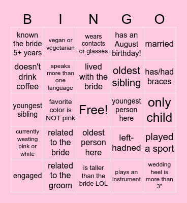 bach bingo! Bingo Card