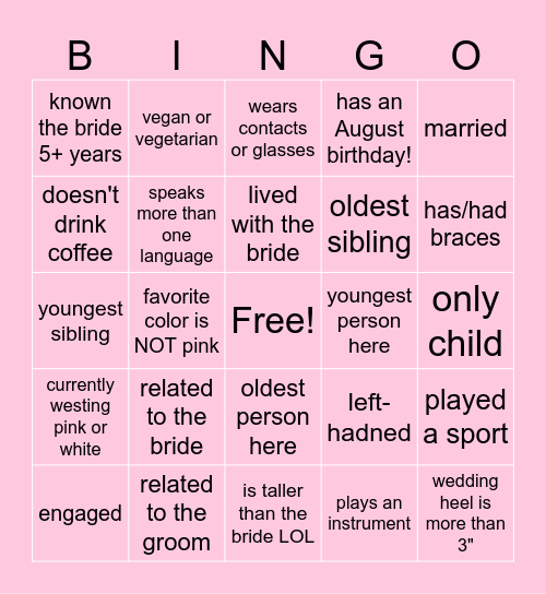 bach bingo! Bingo Card