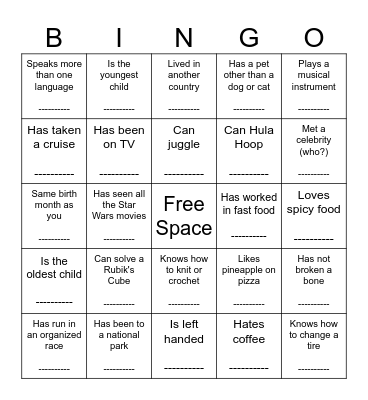 Program Acceleration Q2 Bingo Card