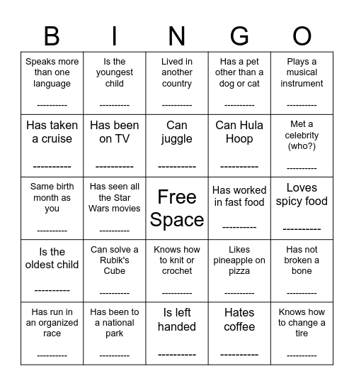Program Acceleration Q2 Bingo Card