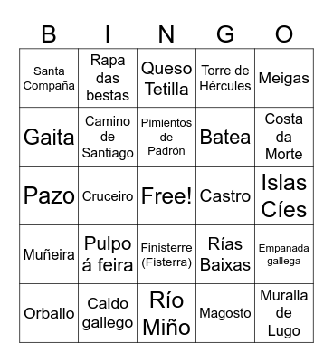 Bingo Galego Bingo Card