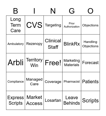 Scienture POA BINGO Card