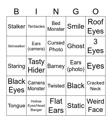 Animal Hospital Anomaly Bingo Card