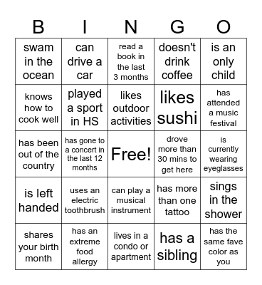 Strat Planning Bingo Card