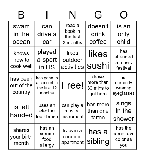 Strat Planning Bingo Card