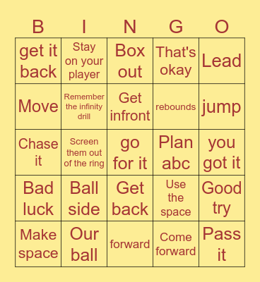 Fireflies&Sprites Bingo Card