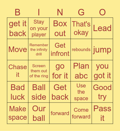 Fireflies&Sprites Bingo Card