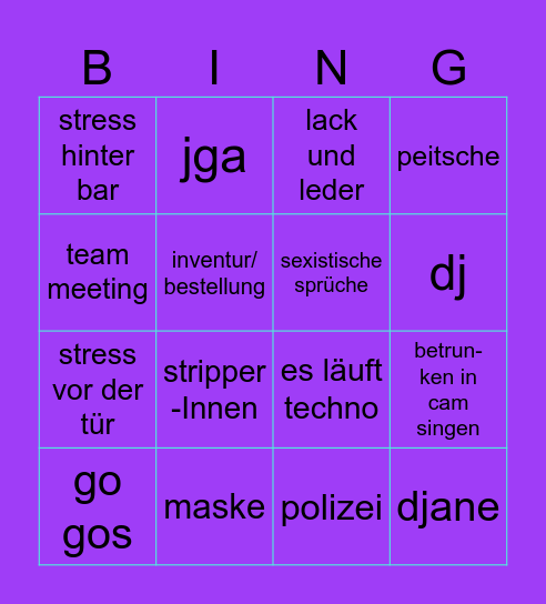 Bingo Card