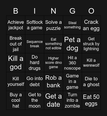 whoa dletarye Bingo Card
