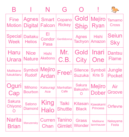 Wplace Umamusume Bingo [redux] Bingo Card