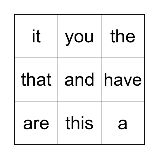 Bingo 3 Bingo Card