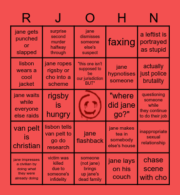 MENTALIST (2008) BINGO Card
