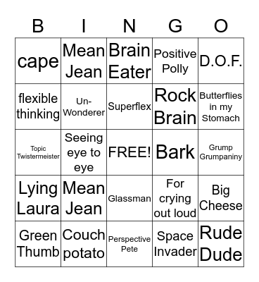 Superflex BINGO Card