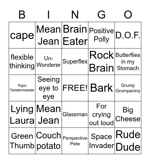 Superflex BINGO Card