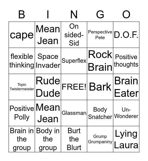 Superflex BINGO Card