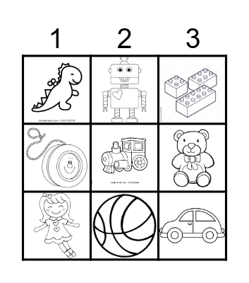 toys Bingo Card