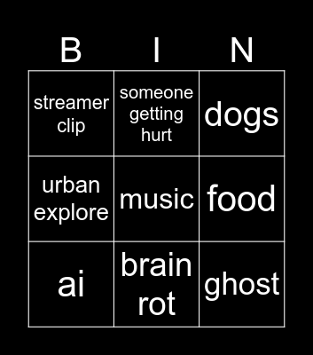 ig reels Bingo Card