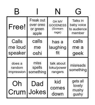 Binga Card Bingo Card