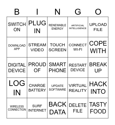 Collocations Bingo Card