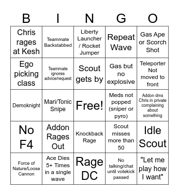 MvM Bingo Card