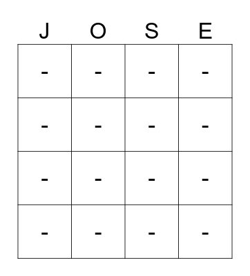 Los 50 del Bixo Bingo Card