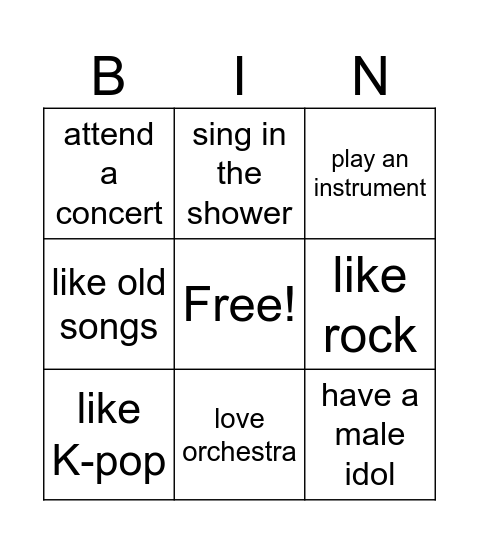 Do you...? Bingo Card