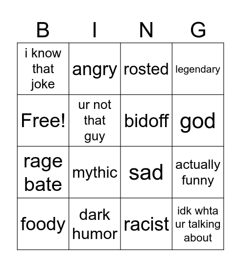 pokemon meme Bingo Card