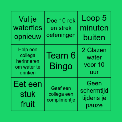 De vitaliteitsbingo Card