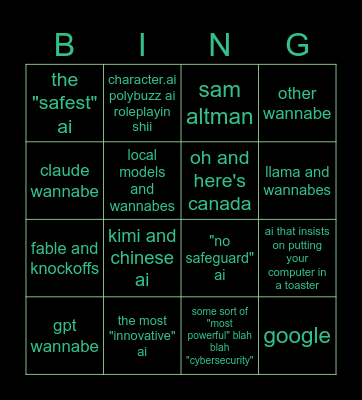 ai bingo Card