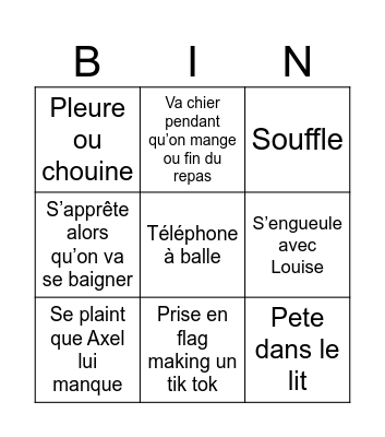 Mathilde Bingo Card