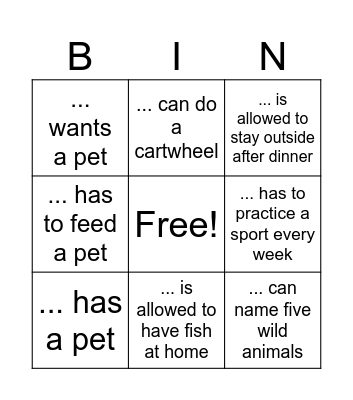 Find someone who... Bingo Card