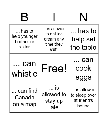 Find someone who... Bingo Card