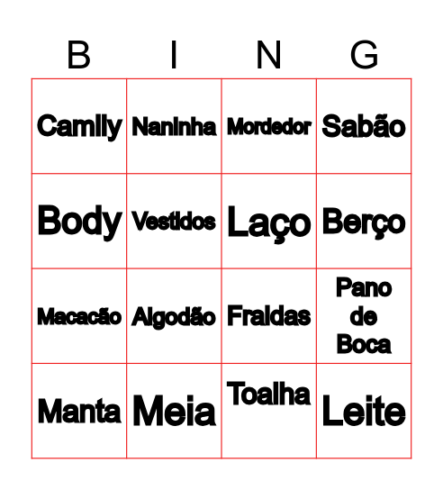 Bingo: Hello, Anne! Bingo Card