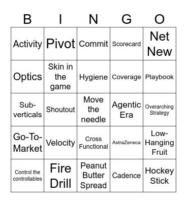 Buzzword Bingo Card
