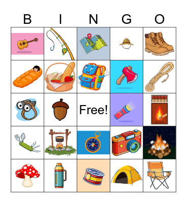 K & N Camp Bingo Card