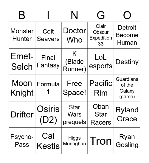 Bingo Card