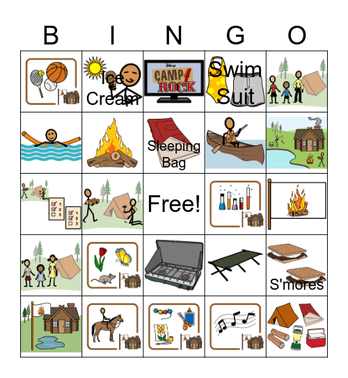Summer Camp Bingo Card