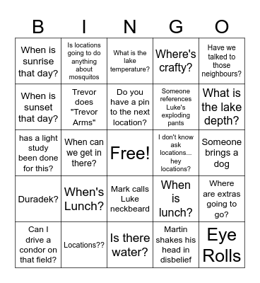 Tech Survey Bingo Card