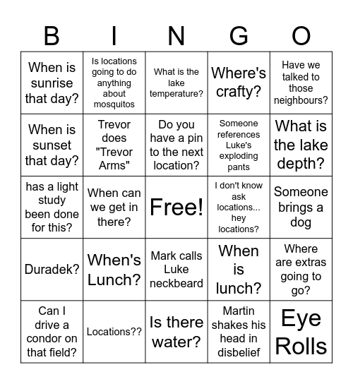 Tech Survey Bingo Card