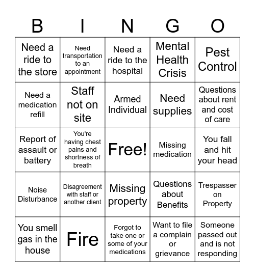 How should we respond? Bingo Card