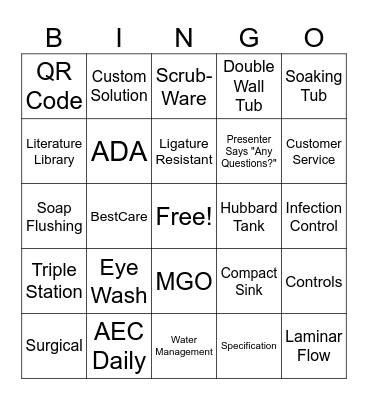 Whitehall Healthcare Huddle Bingo Card