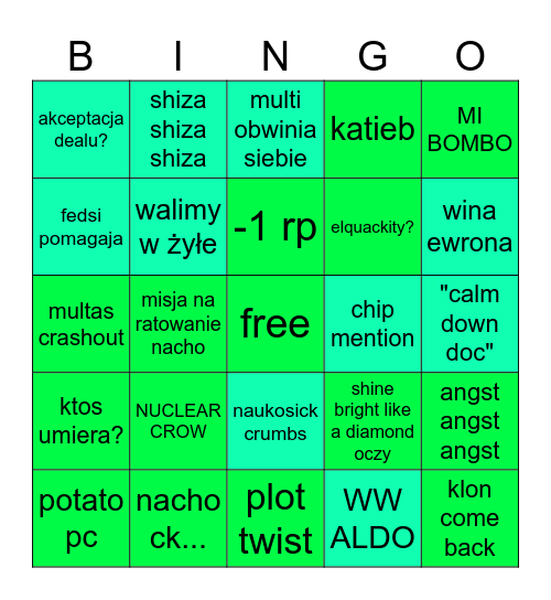 WIELKI FINAL DZIEN 49 Bingo Card