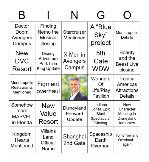 D23 2026 Horizons: Disney Experiences Showcase Bingo Card
