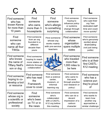 CASTL COLLABS Bingo! Bingo Card