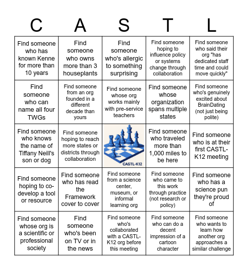 CASTL COLLABS Bingo! Bingo Card